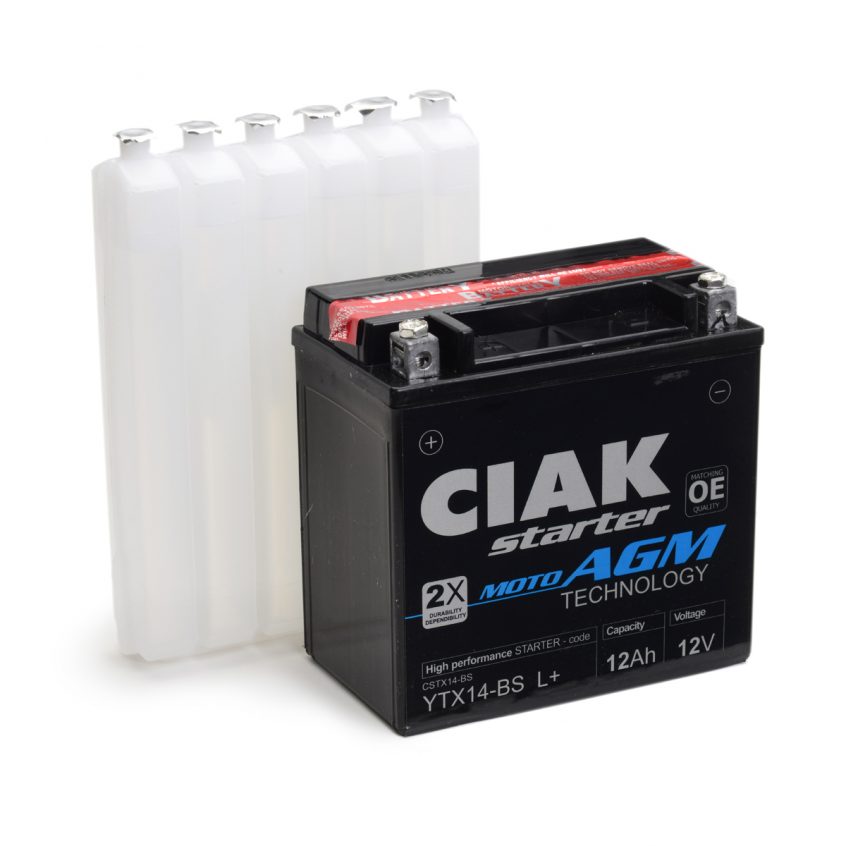 CIAK Moto AGM MB 12V 12Ah L+ CSTX14BS (YTX14-BS) CIAK Moto AGM MB 12V 12Ah L+ CSTX14BS (YTX14-BS)