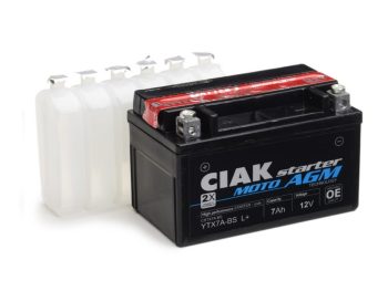 CIAK Moto AGM akumulators 12V 7Ah L+ CSTX7ABS (YTX7A-BS)