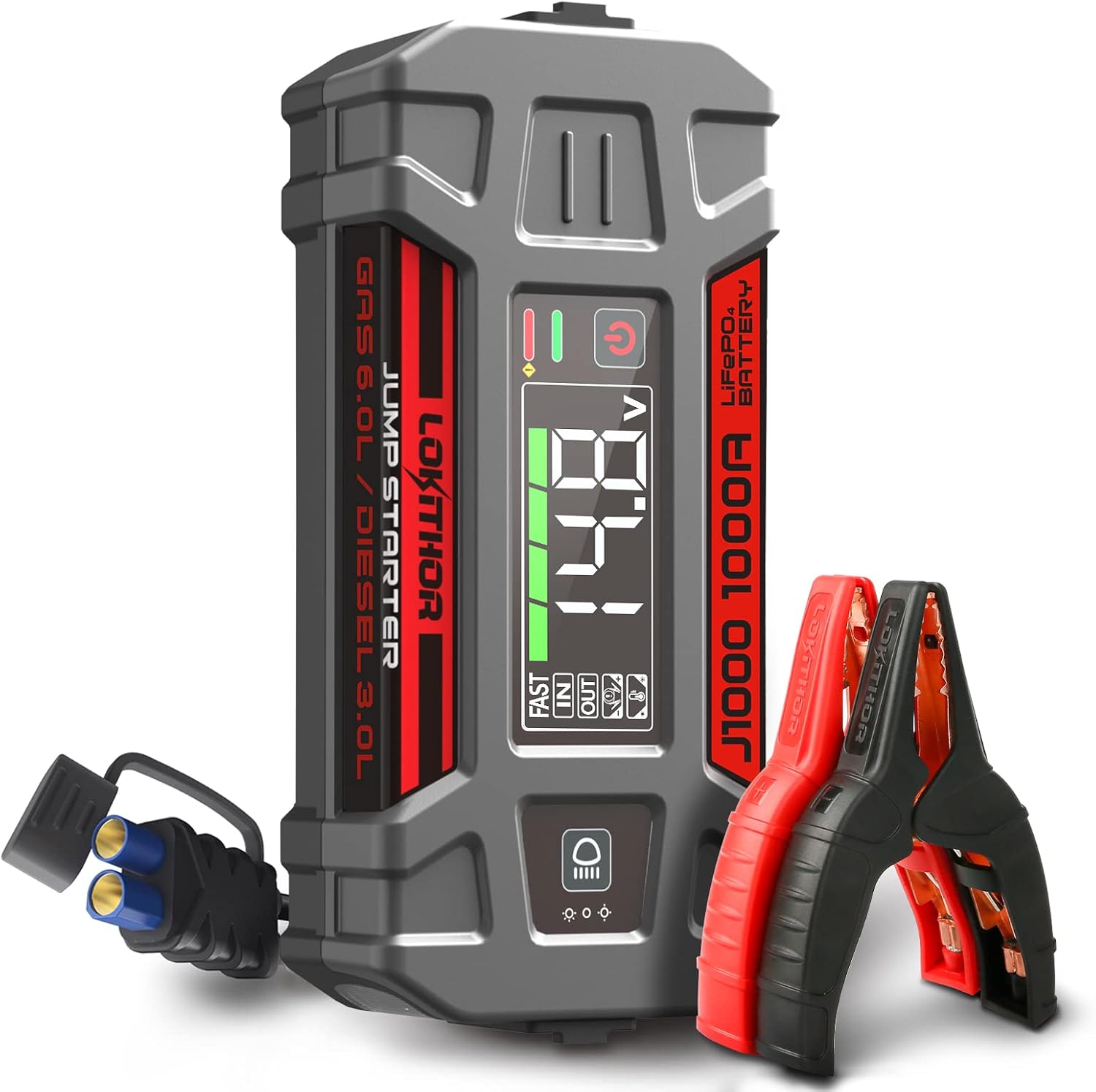 Lokithor J1000 palaišanas starteris 12V 1000A Lokithor J1000 palaišanas starteris 12V 1000A