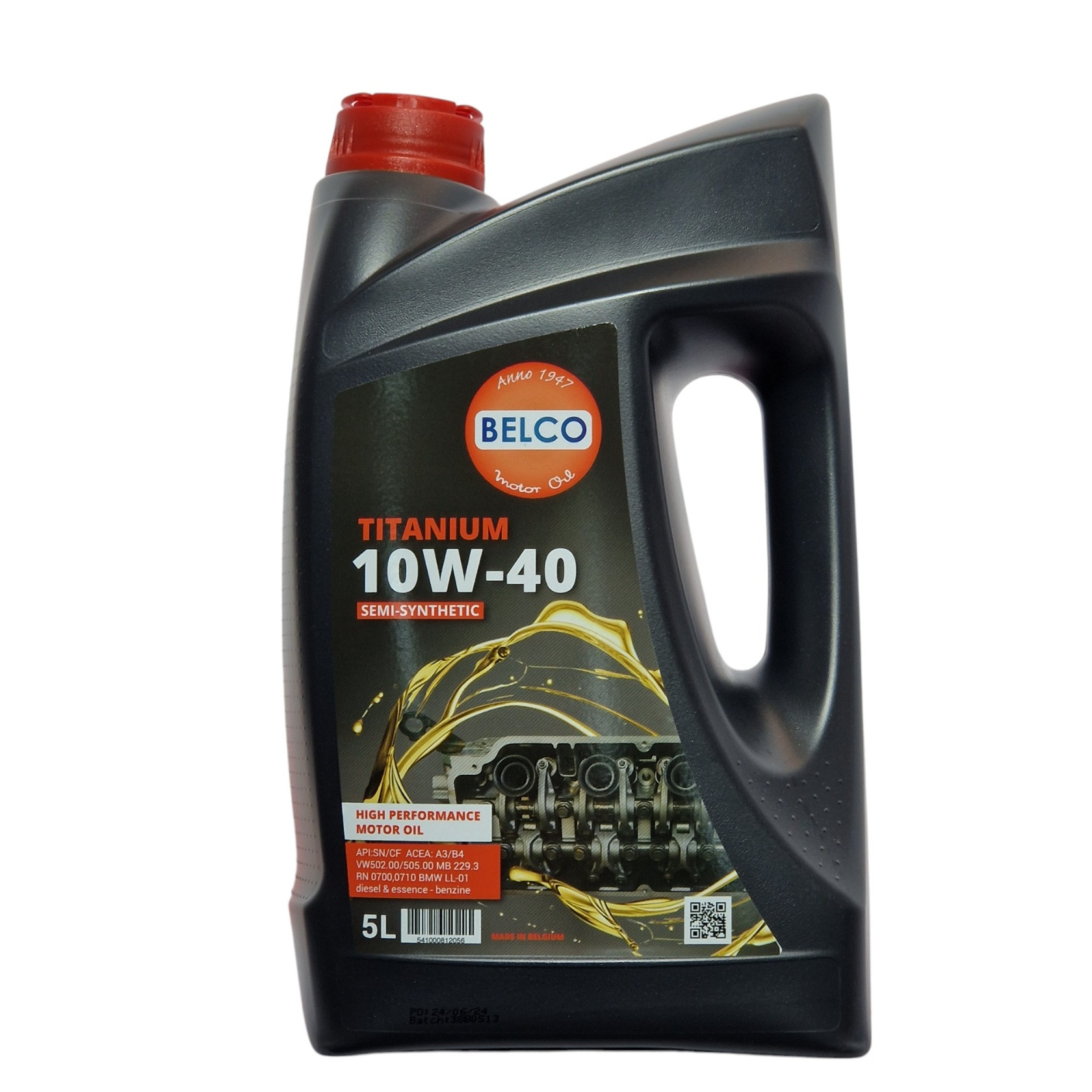 Motoreļļa 10W40 BELCO TITANIUM 5L Motoreļļa 10W40 BELCO TITANIUM 5L