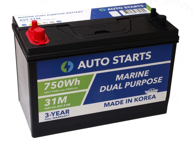 Akumulators dziļas izlādes MARINE 110Ah 750A 12V DUAL PURPOSE Akumulators dziļas izlādes MARINE 110Ah 750A 12V DUAL PURPOSE