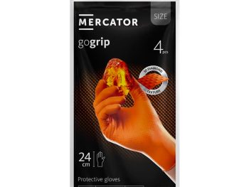 Mercator GoGrip oranži nitrila cimdi, 4 gab., XL izmērs