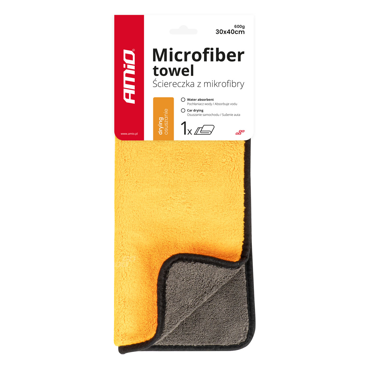 Mikrošķiedras pulēšanas lupatiņa 30x40cm 600g/kv.m AMIO-02868 Mikrošķiedras pulēšanas lupatiņa 30x40cm 600g/kv.m AMIO-02868