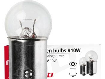 Halogēna spuldzes R10W BA15s 12V 10 gab. AMIO-01487