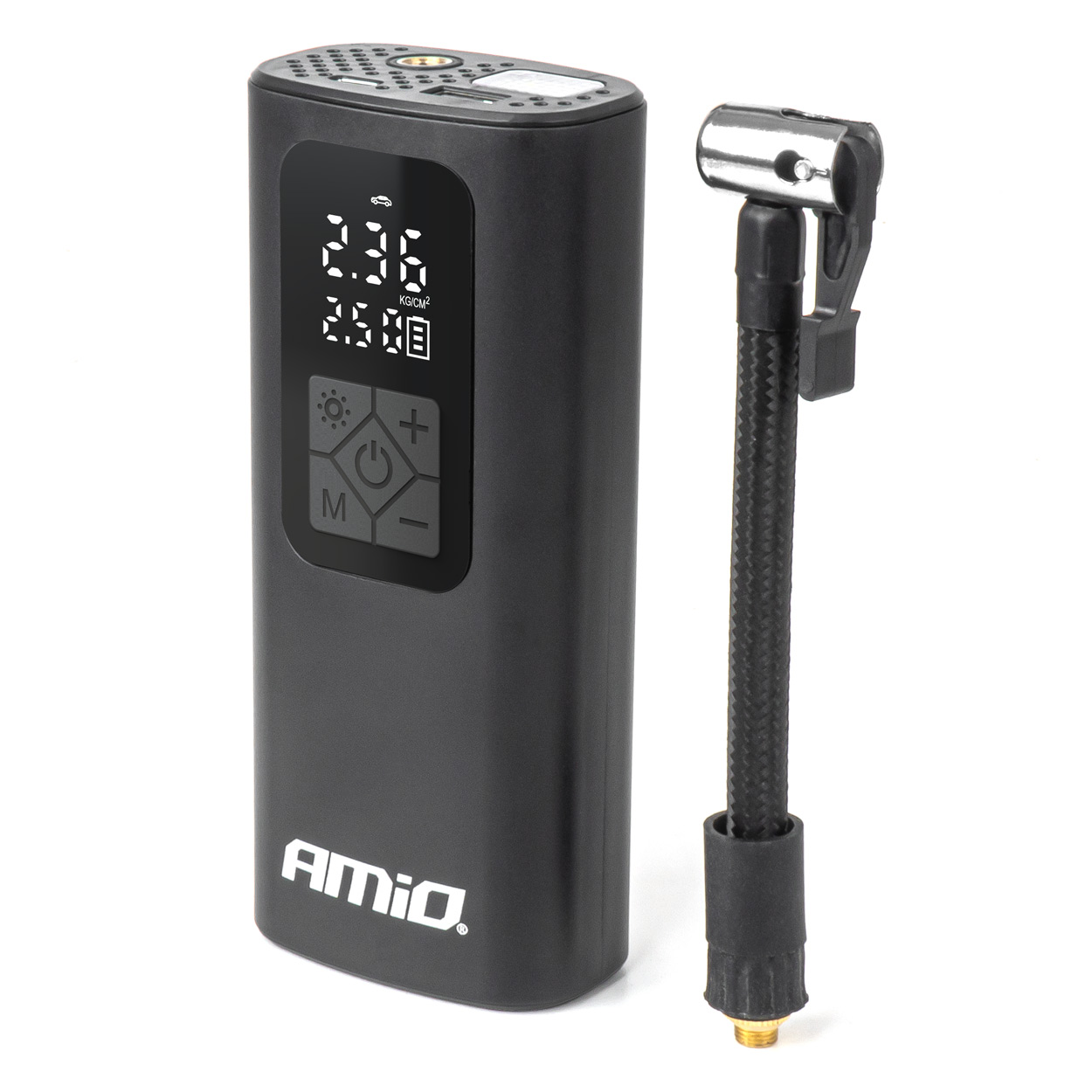 Pārnēsājams gaisa kompresors LED USB-C 40W AMIO-04377 Pārnēsājams gaisa kompresors LED USB-C 40W AMIO-04377