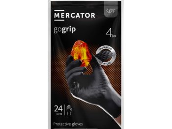 Mercator GoGrip melni nitrila cimdi, 4 gab., L izmērs