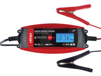 Digitālais viedais akumulatora lādētājs 6/12V - 2/4A AMIO-02088