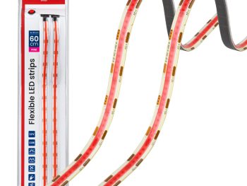 Elastīgas LED COB lentes, rozā 2x30cm 12V AMIO-04570
