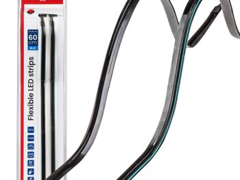 Elastīgas LED sānu lentes, zilas, 2x30cm, 12V AMIO-04578