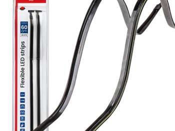 Elastīgas LED sānu lentes, baltas 2x30cm 12V AMIO-04575