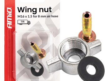 Spārnveida uzgrieznis M16 x 1,5 8 mm gaisa šļūtenei AMIO-04499