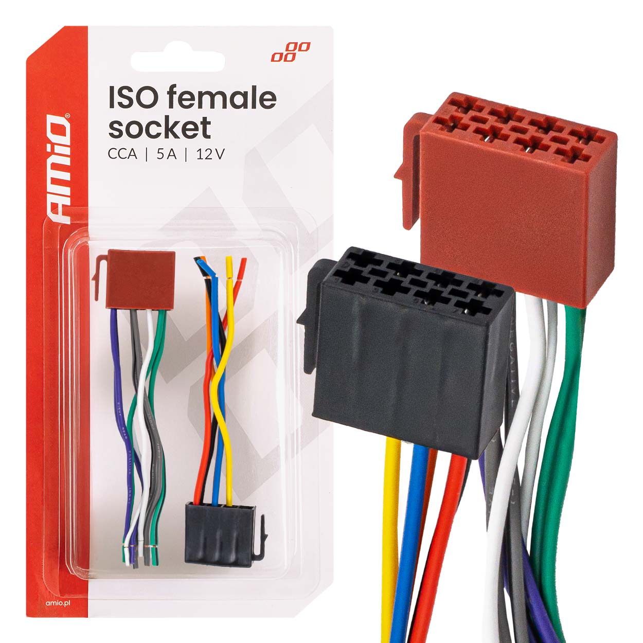 ISO FEMALE ligzda CCA 5A 12V AMIO-04444 ISO FEMALE ligzda CCA 5A 12V AMIO-04444