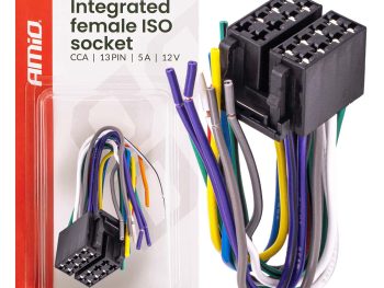 Integrēta FEMALE ISO ligzda ISO CCA 13PIN 5A 12V AMIO-04441