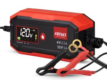 Digitālais 5A akumulatora lādētājs AGM GEL STD LiFePo4 6/12V PRO AMIO-04527