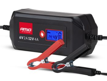 Digitālais 4A akumulatora lādētājs STD GEL AGM WET 6/12V AMIO-04523