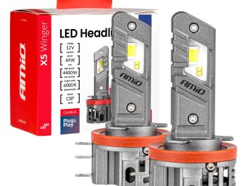 LED H15 49W priekšējie lukturi X5 sērijai WINGER 6000K CANBUS AMIO-04685