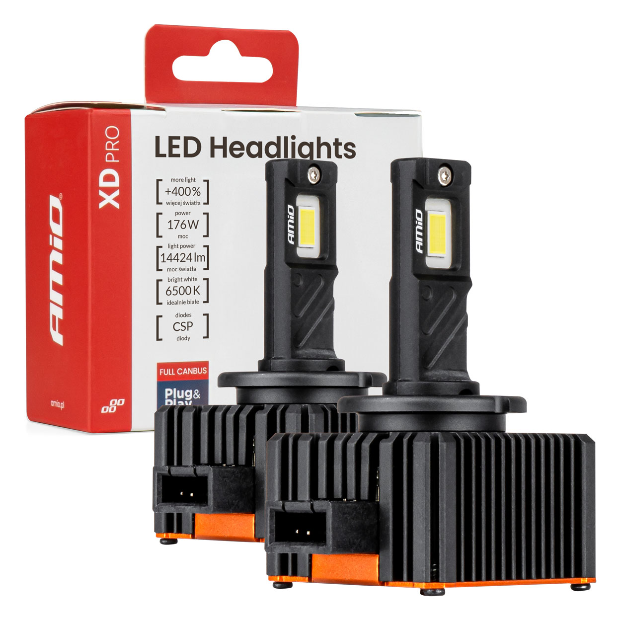LED priekšējie lukturi XD PRO D3S PILNA CANBUS AMIO-04681 LED priekšējie lukturi XD PRO D3S PILNA CANBUS AMIO-04681