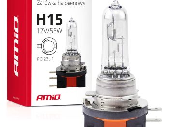 Halogēna spuldze H15 12V 55W AMIO-01490 (48070)