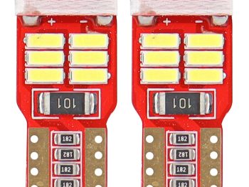 LED CANBUS 18SMD 4014 T10 W5W Balts 12V AMIO-01286