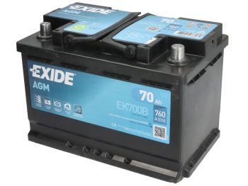 Akumulators START&STOP 70Ah 760A 12V Exide AGM