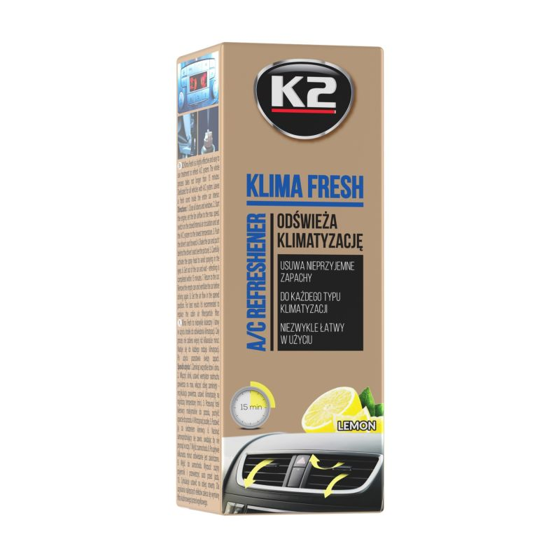 Gaisa kondicioniera tīrīšanas līdzeklis K2 "KLIMA FRESH" CITRONS Gaisa kondicioniera tīrīšanas līdzeklis K2 "KLIMA FRESH" CITRONS - Image 2