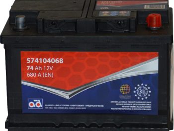 Auto akumulators AD 74Ah 680A
