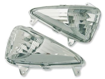 Moto pagrieziena rādītājs, priekšā, kreisā puse, caurspīdīgs HONDA CBF, XL 600/1000 1999-2013
