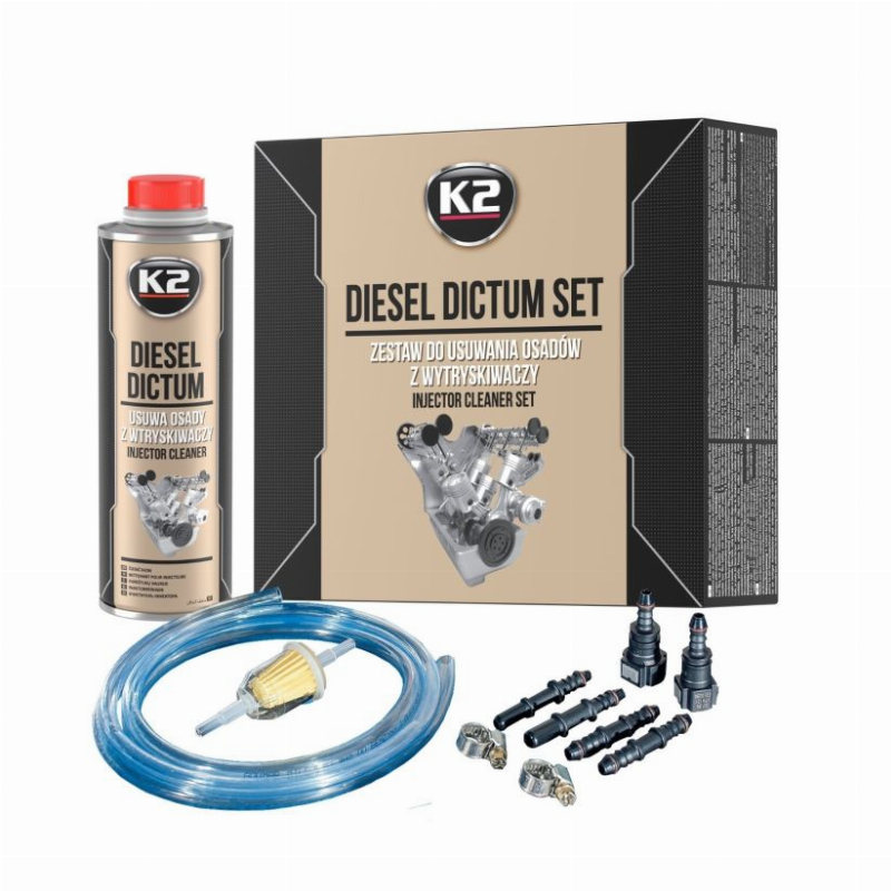 K2 IESMĒRU TĪRĪTĀJA KOMPLEKTS "DIESEL DICTUM SET" 500ML K2 IESMĒRU TĪRĪTĀJA KOMPLEKTS "DIESEL DICTUM SET" 500ML