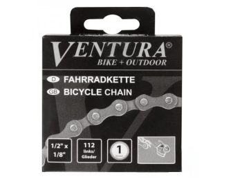 1 ātruma velosipēda ķēde, 112 posmi, 1/2" x 1/8"