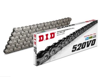 Pastiprināta moto ķēde ar O-Ring sudraba DID520V-116