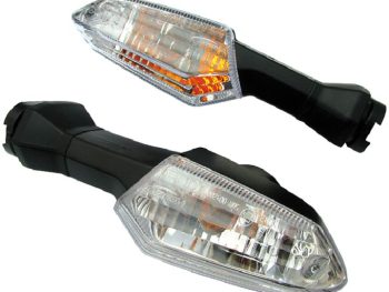 Moto pagrieziena rādītājs, aizmugurē, labā puse, caurspīdīgs KAWASAKI ER-6F, ER-6N 650 2005-2009