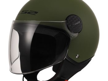 LS2 OF558 SPHERE II SOLID, MOTO ĶIVERE, MATĒTA, MILITĀRI ZAĻA