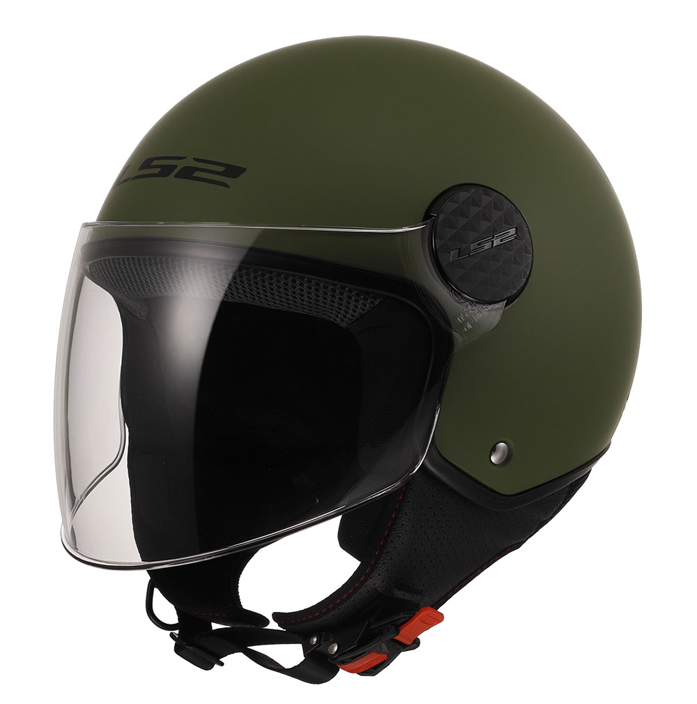 LS2 OF558 SPHERE II SOLID, MOTO ĶIVERE, MATĒTA, MILITĀRI ZAĻA LS2 OF558 SPHERE II SOLID, MOTO ĶIVERE, MATĒTA, MILITĀRI ZAĻA