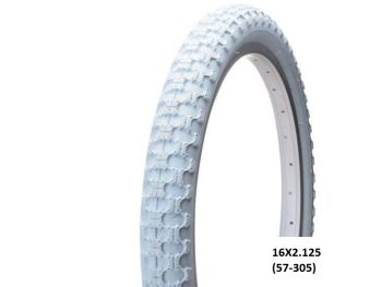 VELOSIPĒDA RIEPA BALTA 16X2.125 (57-305) VRB024