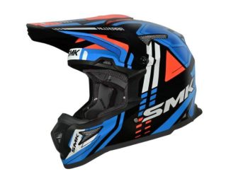 Moto ķivere Off-road SMK ALLTERRA X-Sprint, zils/oranžs/balts