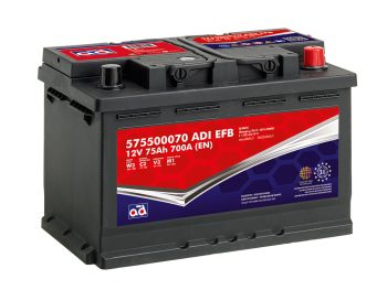 Auto akumulators AD 75Ah 700A EFB