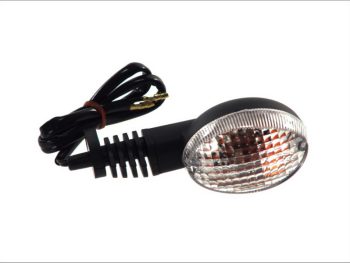 Moto pagrieziena rādītājs Aizmugurē/priekšā kreisās puse, balts DERBI GPR, SENDA; KAWASAKI EX, NINJA; MBK XQ; YAMAHA DT, MT-03, TZR, XQ, XT 50-660 1990-2012