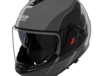 FLIP-UP MOTO ĶIVERE NOLAN N120-1 FLUENTE ANTRACĪTA/MELNA/PELĒKA LEXAN