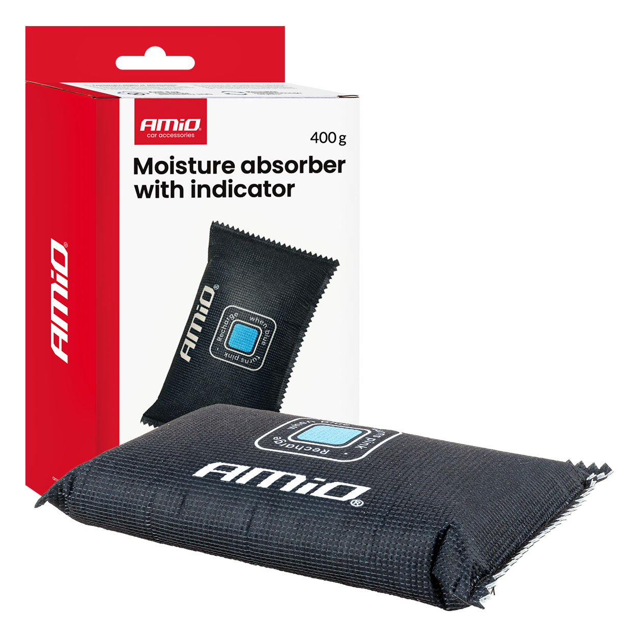 Mitruma absorbents ar indikatoru 400g AMIO-04877 Mitruma absorbents ar indikatoru 400g AMIO-04877