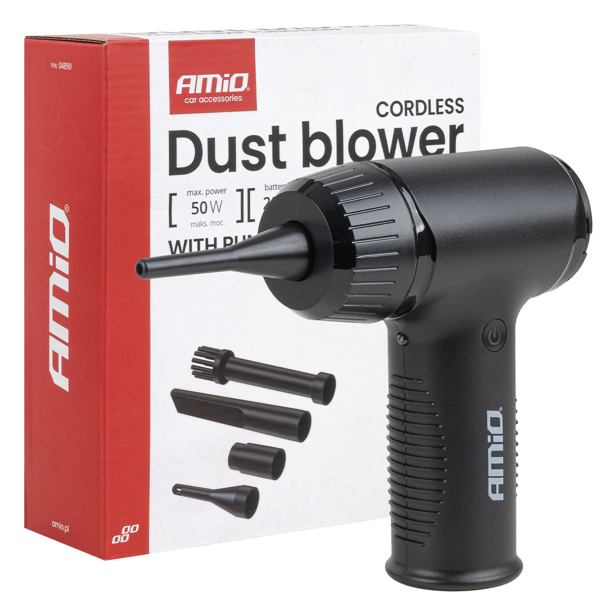 Putekļu pūtējs ar sūkņa funkciju 50W (BATT) AMIO-04890 Putekļu pūtējs ar sūkņa funkciju 50W (BATT) AMIO-04890