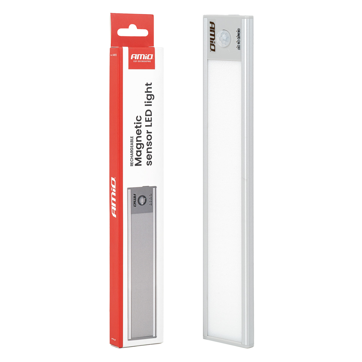 Uzlādējama magnētiskā sensora LED gaisma 1.2W 1000mAh AMIO-04893 Uzlādējama magnētiskā sensora LED gaisma 1.2W 1000mAh AMIO-04893