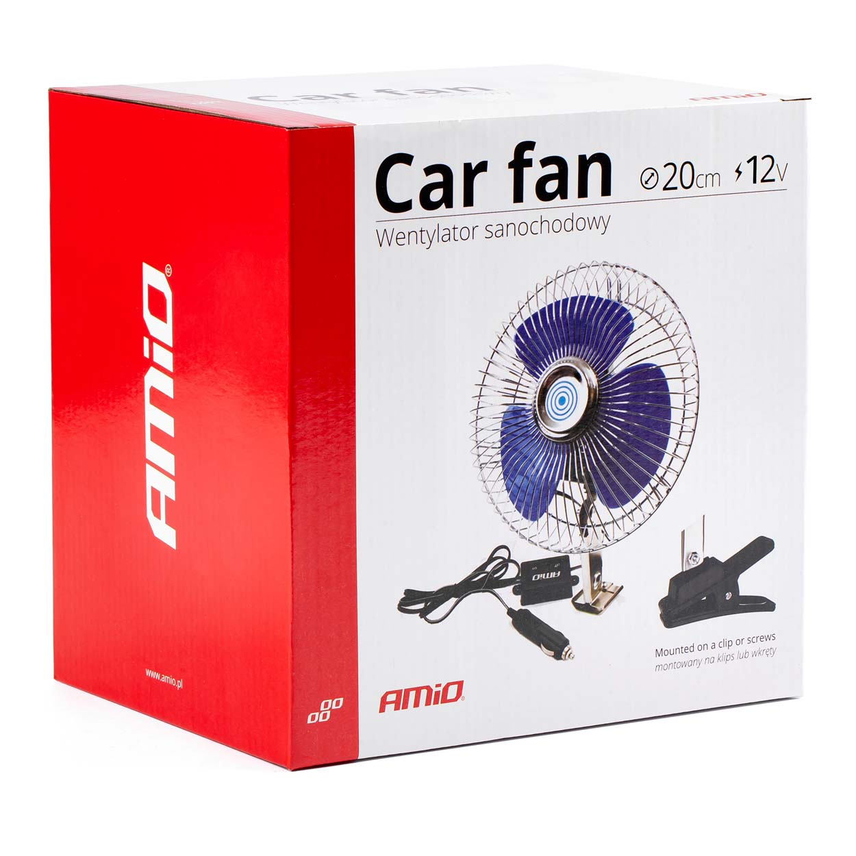 Automašīnas ventilators ar metāla stiprinājumu un klipsi CFAN-15 +12V AMIO-01104 Automašīnas ventilators ar metāla stiprinājumu un klipsi CFAN-15 +12V AMIO-01104 - Image 3