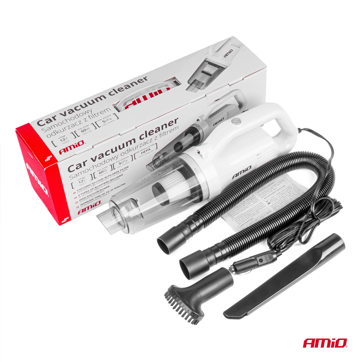Automašīnas putekļsūcējs 12V 60W HEPA 5kPa AMIO-03691 Automašīnas putekļsūcējs 12V 60W HEPA 5kPa AMIO-03691 - Image 11
