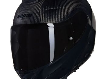 FLIP-UP MOTO ĶIVERE NOLAN X-1005 U.C. PURO MELNA/CARBON (Iekļauts tonēts vizieris) CARBON