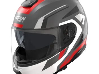FLIP-UP MOTO ĶIVERE NOLAN N100-6 CINETICO PELĒKA/SARKANA/BALTA LEXAN