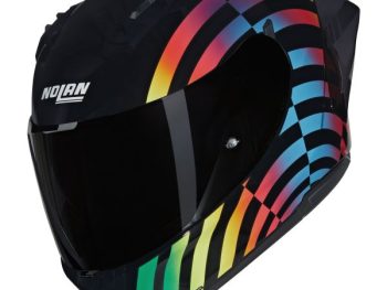 FULL FACE MOTO ĶIVERE NOLAN N60-6 Sport POLICROMO melns/varavīksnes, L (iekļauts tonēts vizieris) LEXAN