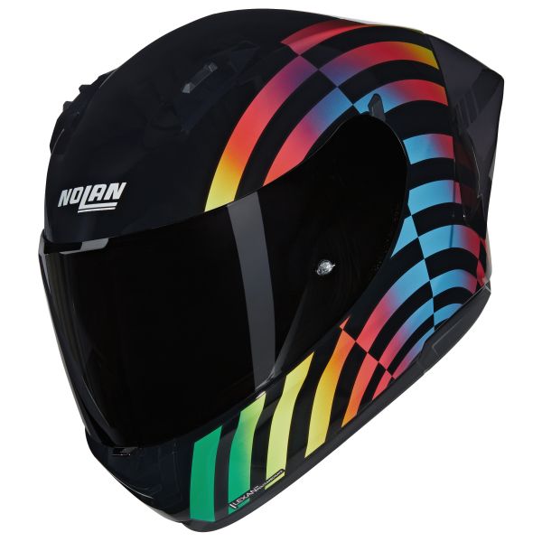 FULL FACE MOTO ĶIVERE NOLAN N60-6 Sport POLICROMO melnas/varavīksnes, M (iekļauts tonēts vizieris) LEXAN FULL FACE MOTO ĶIVERE NOLAN N60-6 Sport POLICROMO melnas/varavīksnes, M (iekļauts tonēts vizieris) LEXAN