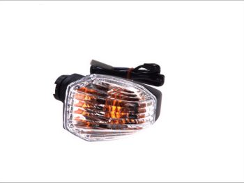 Moto pagrieziena rādītājs, aizmugurē, kreisā puse, caurspīdīgs KAWASAKI ER-6F, ER-6N 650 2005-2009