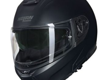 FLIP-UP MOTO ĶIVERE NOLAN N100-6 CLASSICO MELNA/MATĒTA LEXAN