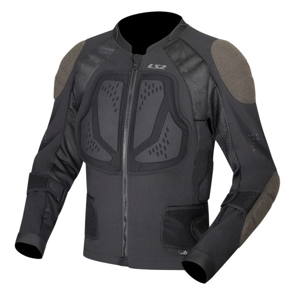 LS2 X-Terrain vīriešu moto jaka (bruņas) - pelēka, melna